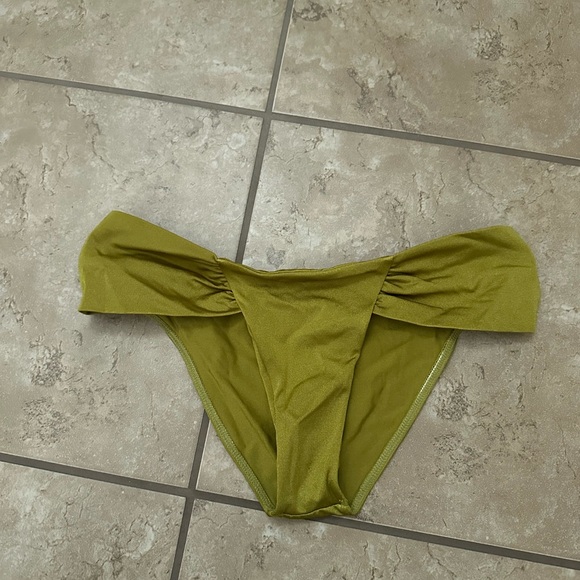 Other - SHIMMERY GREEN HIGH WAISTED BIKINI BOTTOMS
